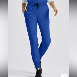 Grey's Anatomy by Barco Galaxy Blue Drawstring Jogger Scrub Pants size Small